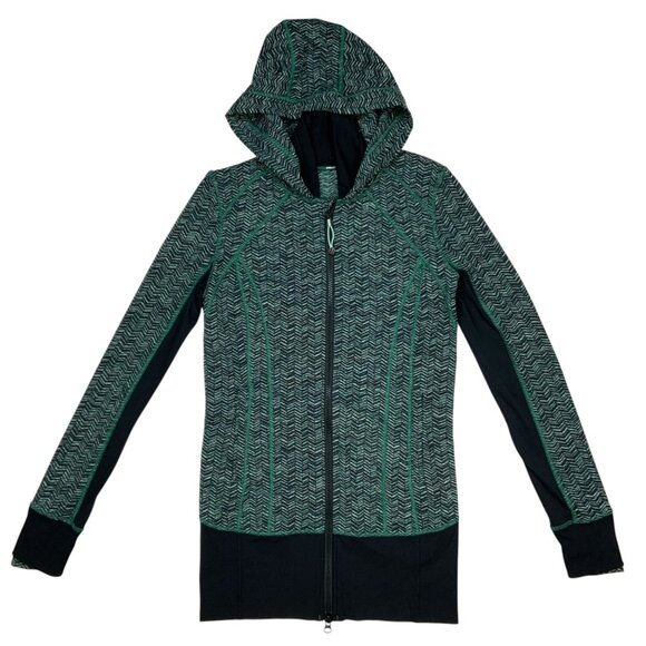 Lululemon Daily Practice Jacket 6 Irregular Spacebone Sea Mist Deep Green Black - Picture 15 of 15